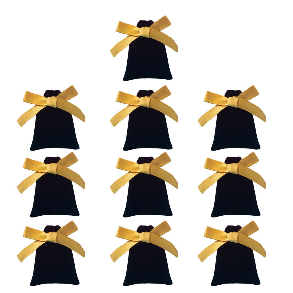 10Pcs Velvets Drawstring Pouch Butterfly Knot Closure Bag for Jewelry and Cosmetics Storage Stylish Gift Packaging Bags