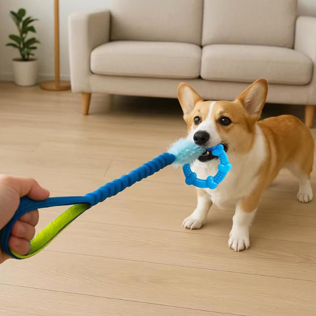 Serviteur Dog Toy Chew Rope Durable Puppy Tug of War Educational Toy Small Medium Dog Chew Toy Break Even If Chewed Safe Rubber Stress Relief Lack of