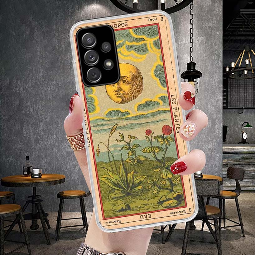 Tarot Cards Reading Art Soft Phone Case For Samsung Galaxy A12 A22 A32 A52 A72 A02S A51 A50S A71 A70 A31 A20S Note 20 Ultra S10