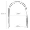 Relaxdays arche à rosiers tuteur roses arche de jardin arceau rosiers support plantes grimpantes vert 2,3 m