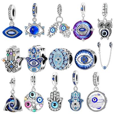 Copper Devil Eye Medusa'S Eye Of Providence Charms Beads Fit Original Bracelet Dangle Charms For Women Gift Jewelry