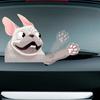 Funny Stickers On Car Rear Windshield and Wipers, Vinyl Cartoon Film Cat Dog Moving Hand Tail Decals Auto Rear Window Decoration