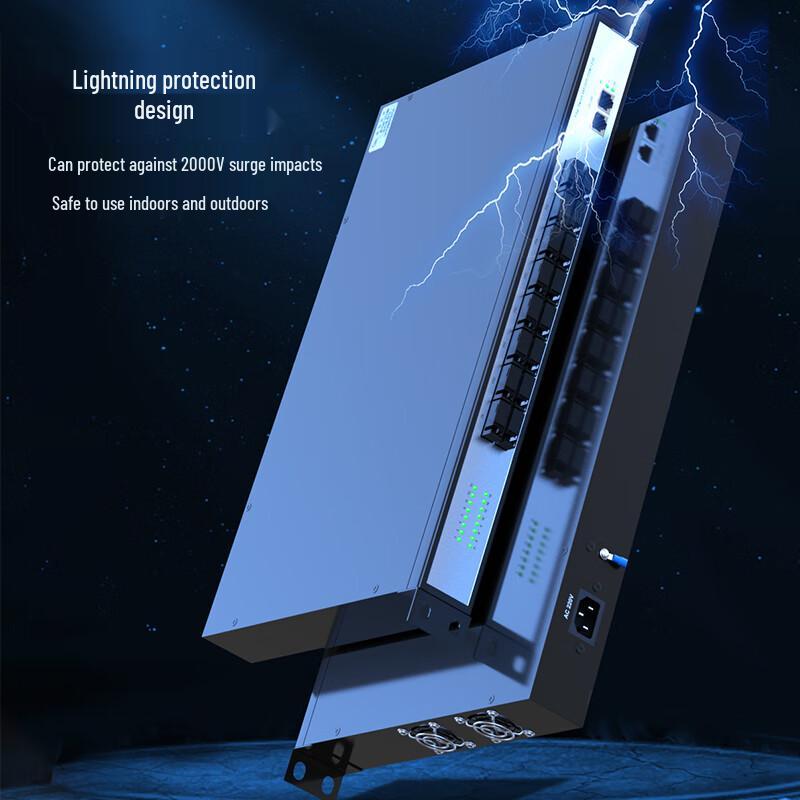 HuiGu Gigabit Fiber Optic Switch with Transceiver Set