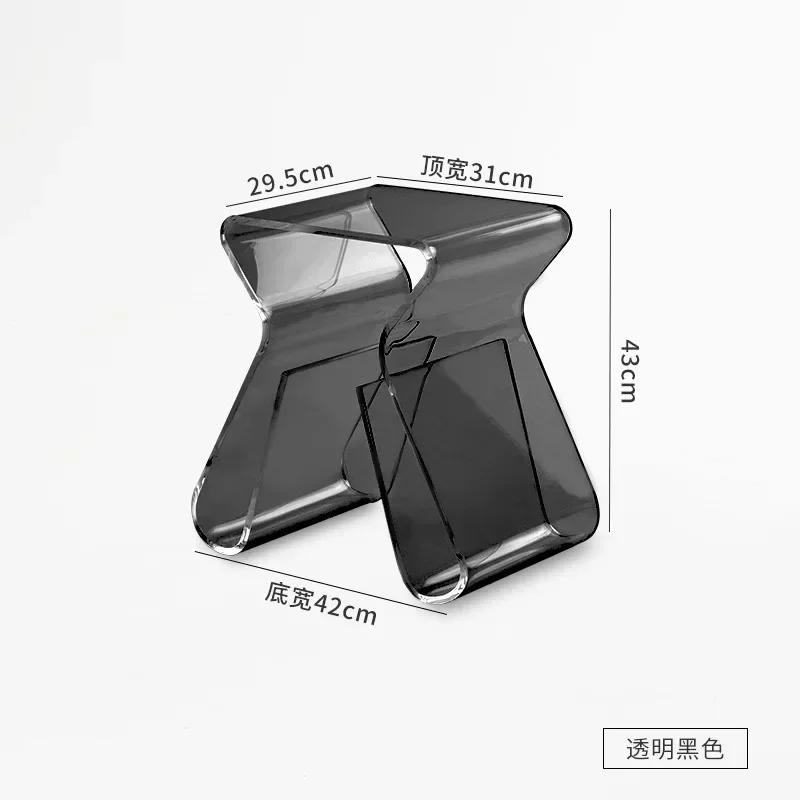 Severský malý konferenční stolek akryl jednoduchý transparentní osobnostní lehký luxusní aktivita sedák rohový stolek