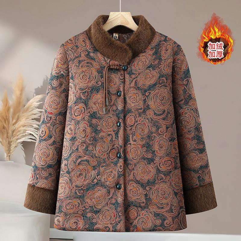 

Зимняя хлопковая одежда с подкладкой женская куртка большого размера со стойкой воротником теплая новая бархатная утолщенная хлопковая одежда 5XL [recommended 150-80kg] зелёный