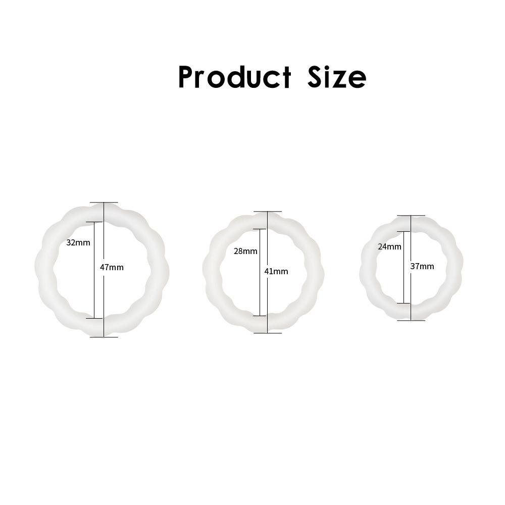 3pcs Silicone Semen Lock Ring Men Ejaculation Delay Cock Rings Sex Toys Male Adult Luminous Locking Ring Juguetes Para Adulltos