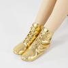 Scarpe Jazz Ballet Alte Scarpe Yoga Scarpe da Ginnastica Pelle PU Oro Argento Stivali da Ballo Donna Interno