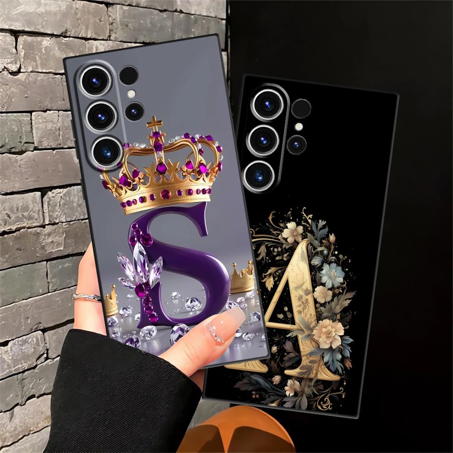 Black Soft Phone Cover Case for Samsung Galaxy S24+ S23 FE S21 S24 Plus S23+ S20 Note 20 10 S25 Ultra S22 S25+ Personalized