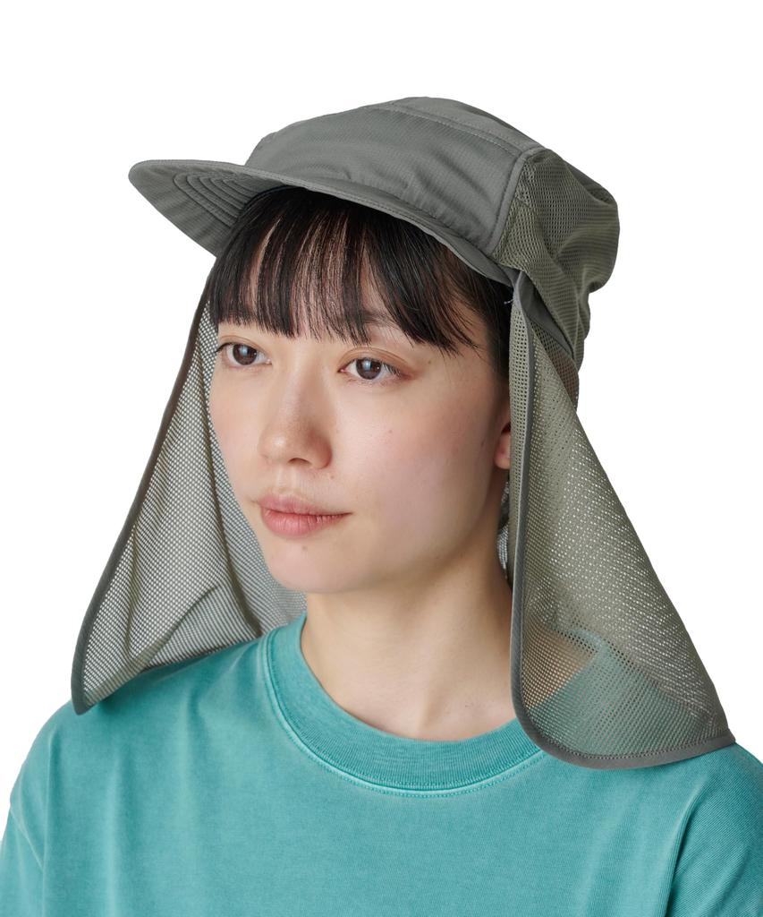 Snow Peak Insect Shield Mesh size perfect for outdoor and Cap, 2, Olive, AC-25SU003, camping, activities, festivals.