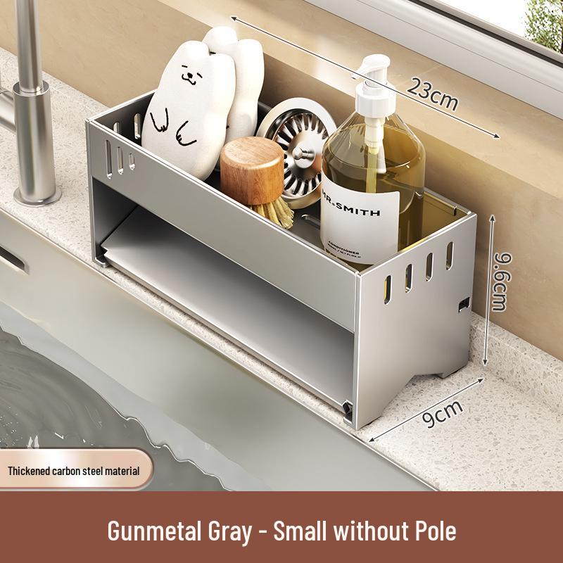 Multifunctional Kitchen Organizer for Dishcloths, Scouring Pads, Sponges, and Steel Wool Storage.