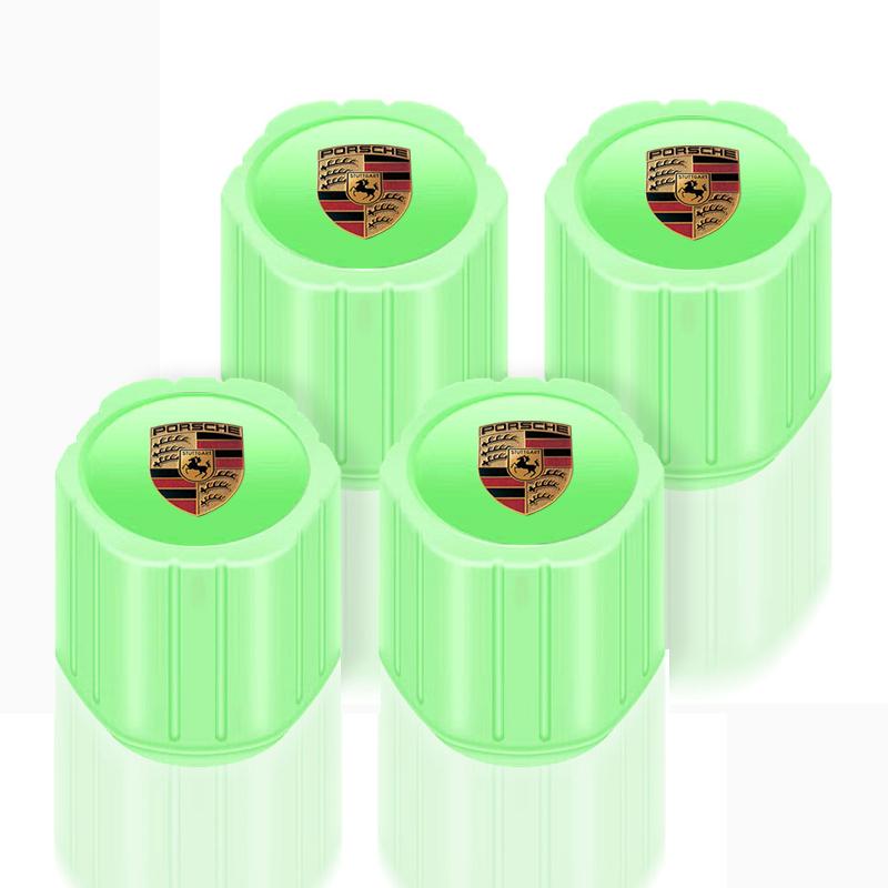 Luminous Car Tire Valve Caps Fluorescent Motorcycle Wheel Tyre For Porsche Boxster Cayenne Panamera Macan Cayman 911 918 996 917 991