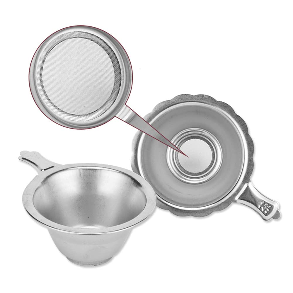 TIYEP Tea Strainer, Fine Mesh, for Straining Black Tea Leaves (5, 2#)