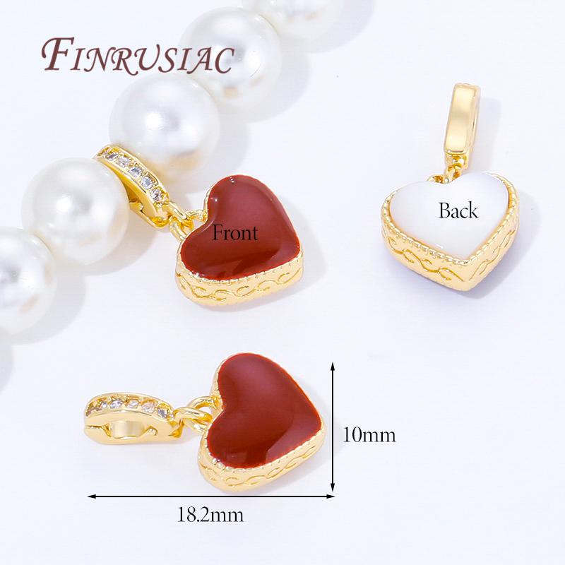 

1/2Pcs 18K Gold Plated Red Heart Pendants For Necklaces Accessories,DIY Charms For Jewelry Making Supplies 1 piece