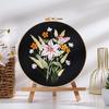 DIY Hand Embroidery Kit: Colorful Time Flowers Bridal Bouquet