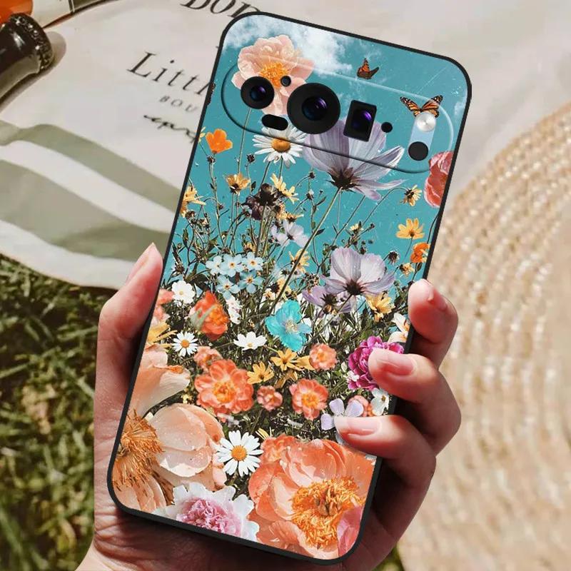 For Google Pixel 9 Pro XL Case Cool Painted Silicone TPU Soft Cover for Googe Pixel 9 9 Pro 8A Cases Black Protective Shells