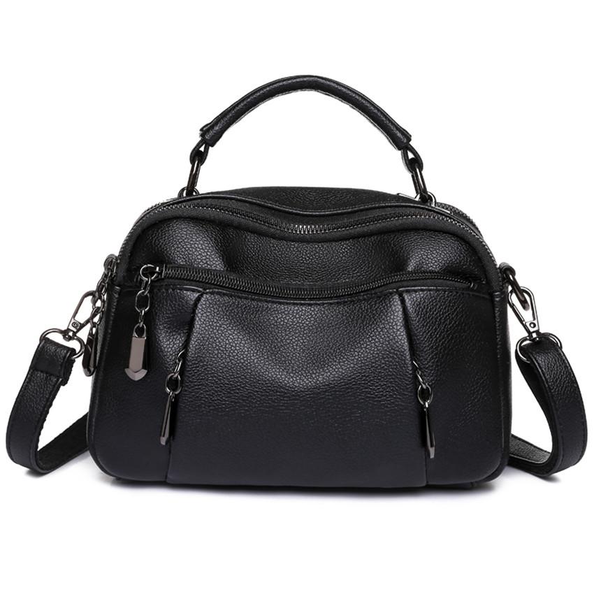 New Handbags for Women Luxury Designer Leather Shoulder Bags Multiple Pockets Crossbody Purses Sac Bandouillere Femme Solid FLAP