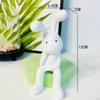 Statue Bookshelf Sculpture Artwork Animal Figures Resin Bunny Figurine Ornament for Home Shelf Desk