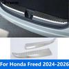 For Honda Freed 2024 2025 2026 Interior Rear Trunk Bumper Foot Plate Tailgate Door Sill Plate Scuff Guard Plate Car Accessories