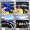 32.8Ft Car Door Weather Stripping, B-Shape Double Layer Rubber Seal Strip, Soundproof & Self Adhesive Automotive Weather Stripping, Car Accessories