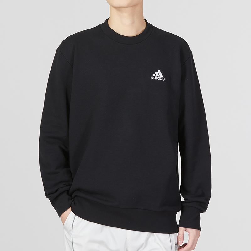 Adidas Essentials Logo Sweatshirt Men Sweatshirt Black IC9329