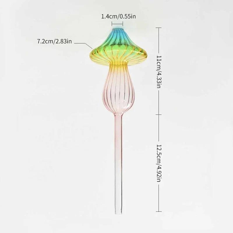 

Glass Colored Mushroom Watering Plant Automatic Watering Device Flower Plant Water Dripper Infiltration Water Droplet Irrigation
