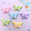 10pcs Resin Kawaii Colorful Carving Flowers Butterfly Flat Back Stones Applique DIY Wedding Home Decor DIY Jewelry Making Crafts