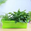 1Set Plastic Vegetable Planters Rectangular Flowerpots For Balcony Indoor Gardening Breathable Plants Pots Garden Tools