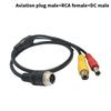 1 Piece Rca Av & Dc Power Converter Cable 4Pin Aviation Male To Female Adapter For Car Rear Camera Monitor Diy Accessories
