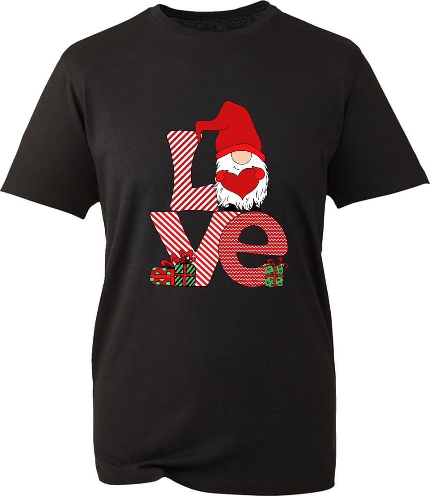 Love Gnome Christmas Tshirt Santa Gnomes Merry Christmas Xmas Holiday Tee Top