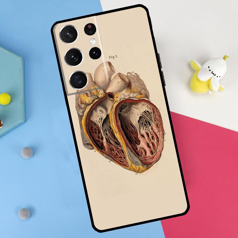 Human Anatomy Back Case For Samsung Galaxy S26 S25 S24 S21 S22 S20 Ultra S10 Plus S23 FE S25 FE Soft Cover