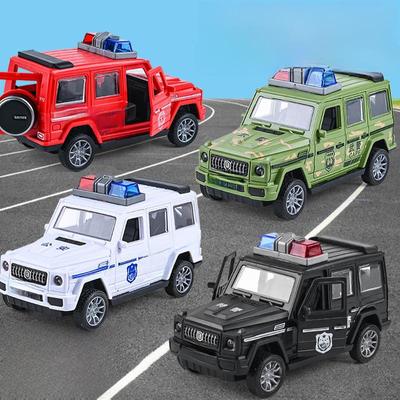 Kinder Feuerwehrwagen Trägheitsauto Modell und Clip Puppe Spielzeug Set
