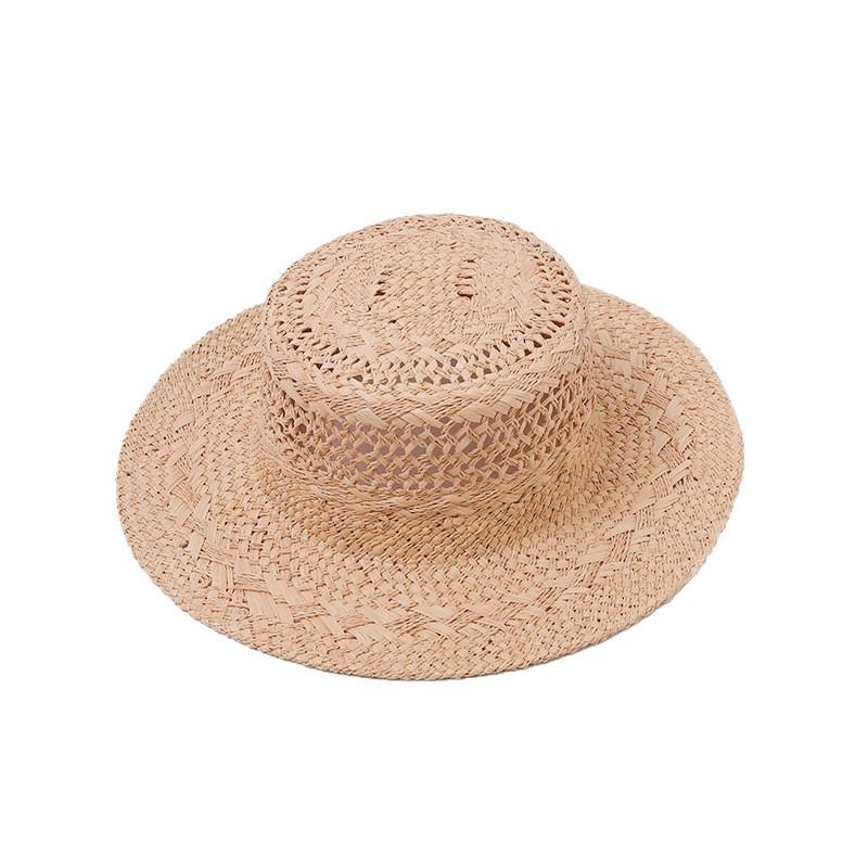French Retro Natural Raffia Woven Straw Hat Hepburn Wind Summer Vacation Shading Sun Protection Beach Hat Tide