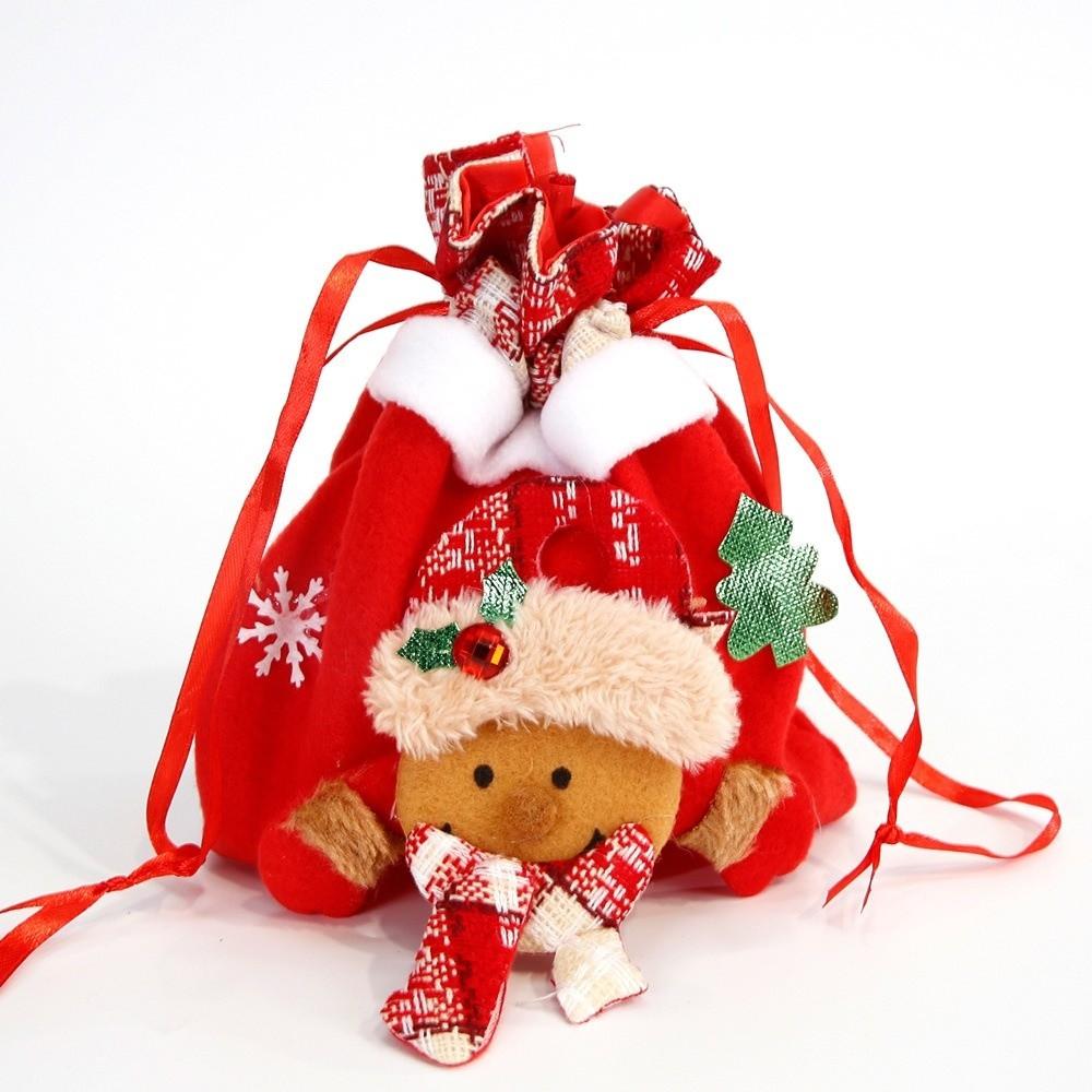 For Home Decorations Christmas Handbags Kids Candy Bags Christmas Tree Ornaments Storage Bags