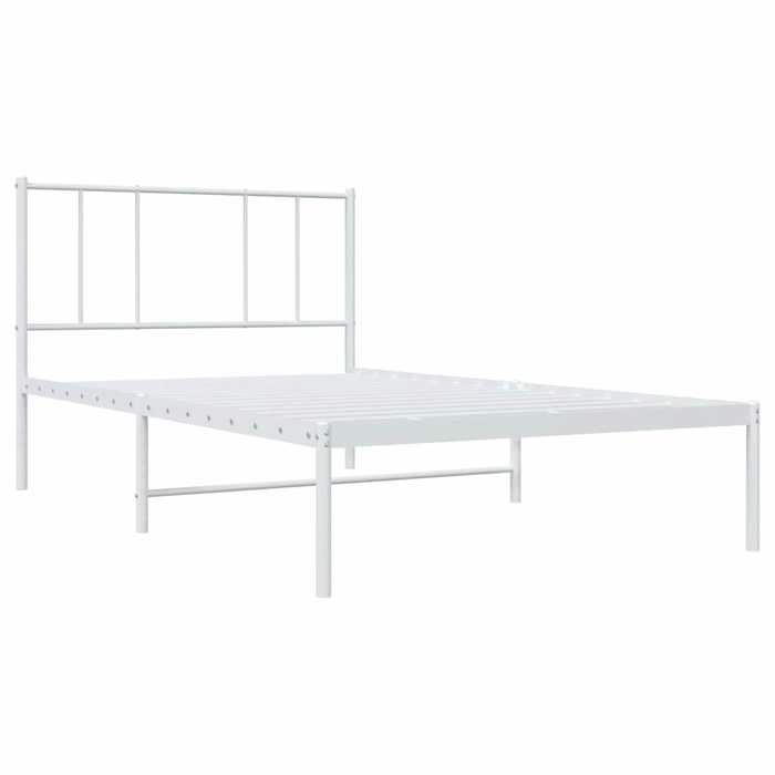 VidaXL Metal Bed Frame with White Headboard 80x200 Cm 352520