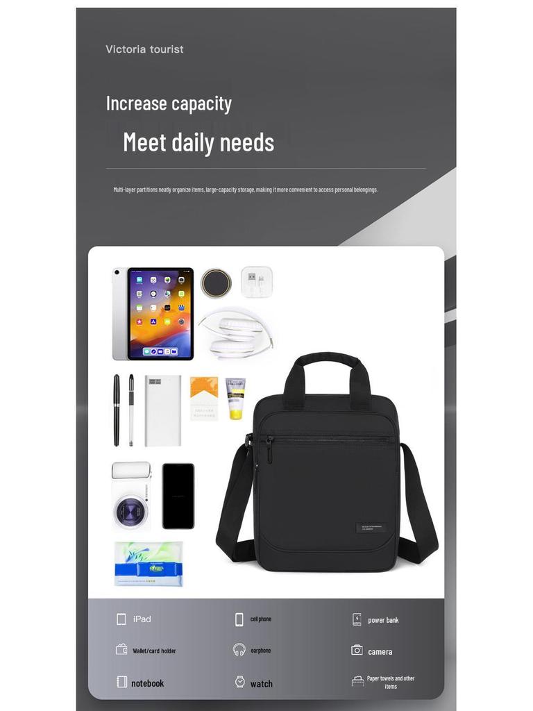 Men's Large Capacity Oxford Cloth Crossbody Bag - 2025 Spring Business & Casual Style