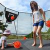 Adjustable Trampoline Basketball Hoop Soft Basketball Rebounder Hoop With 4 Balls Trampoline Parts For Kids Playground Family