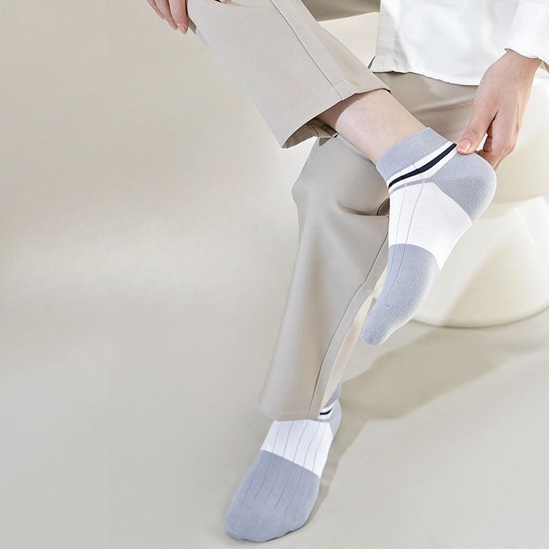 Summer Low-top Casual Socks, Men's Short Socks, Pure Cotton Breathable and Anti-friction, Summer All-cotton Deodorizing and Sweat-absorbing Socks