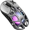 GravaStar Mercury X Wireless Gaming 1K Polling PAW3950 32000 DPI Low High 83 Hours of Continuous Illuminated RGB Gaming Magnesium Silver Mouse,