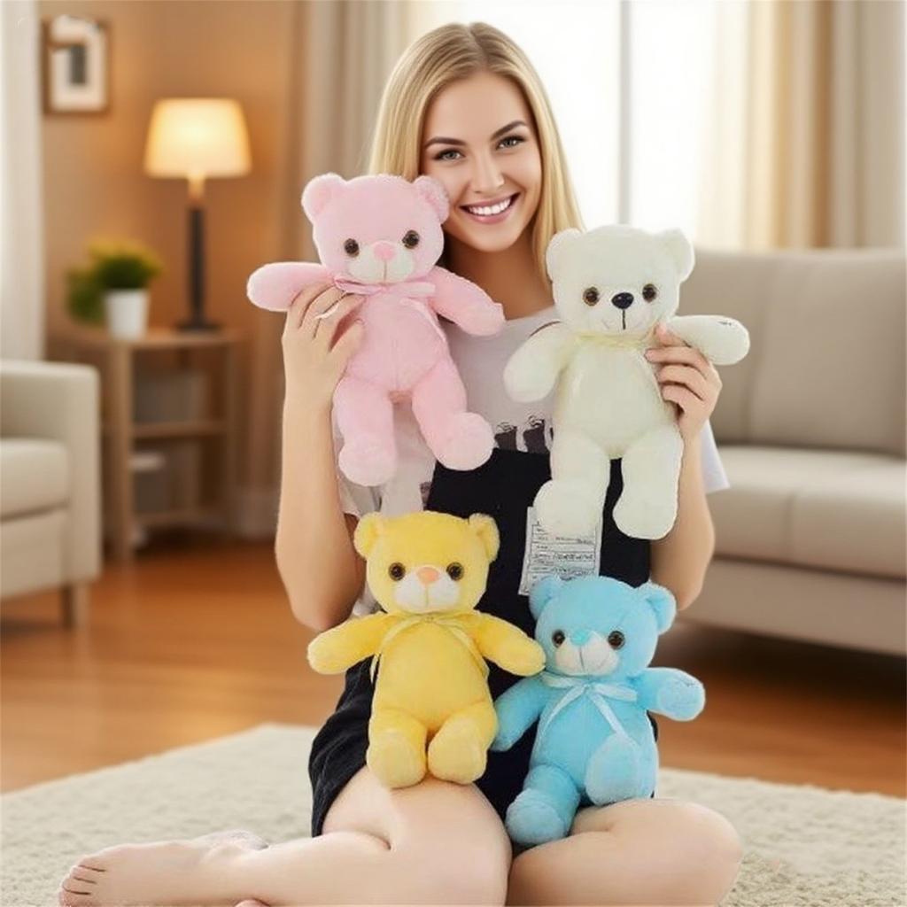 Creative Cartoon Shining Ribbon Bear Doll Throwing Doll Birthday Gift