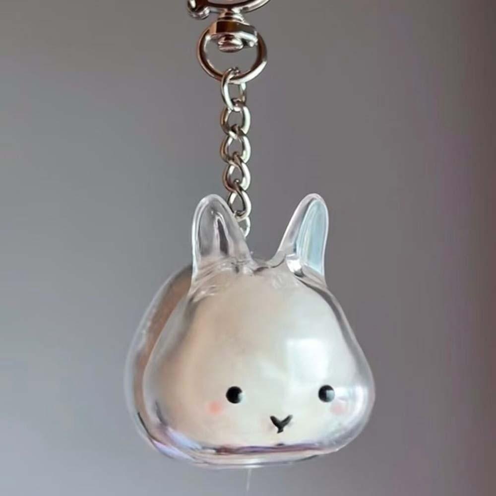 Transparent Acrylic Keychain Cat Hair Storage Capsule Dog Hair Storage Container Memorial Key Ring