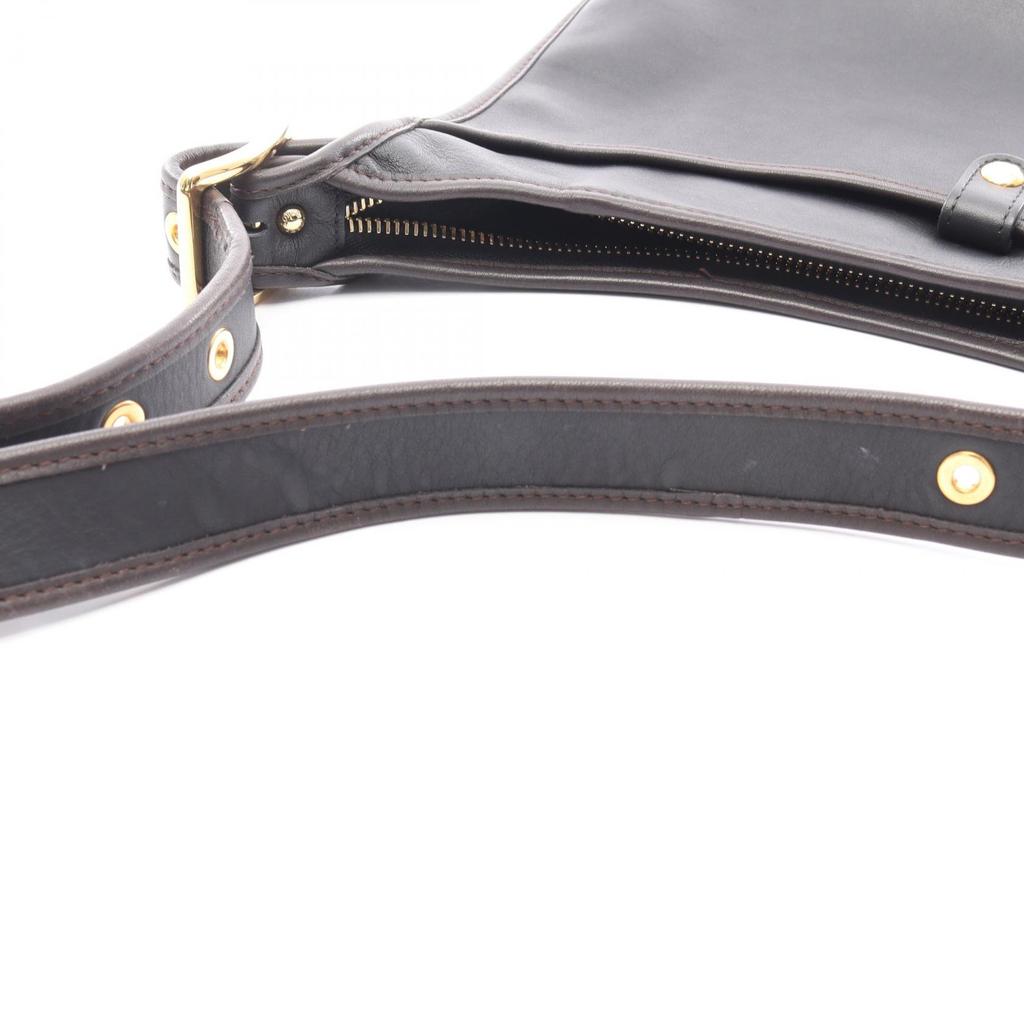 Used LOEWE Sophia Anagram Shoulder Bag leather Black Brown Used Women