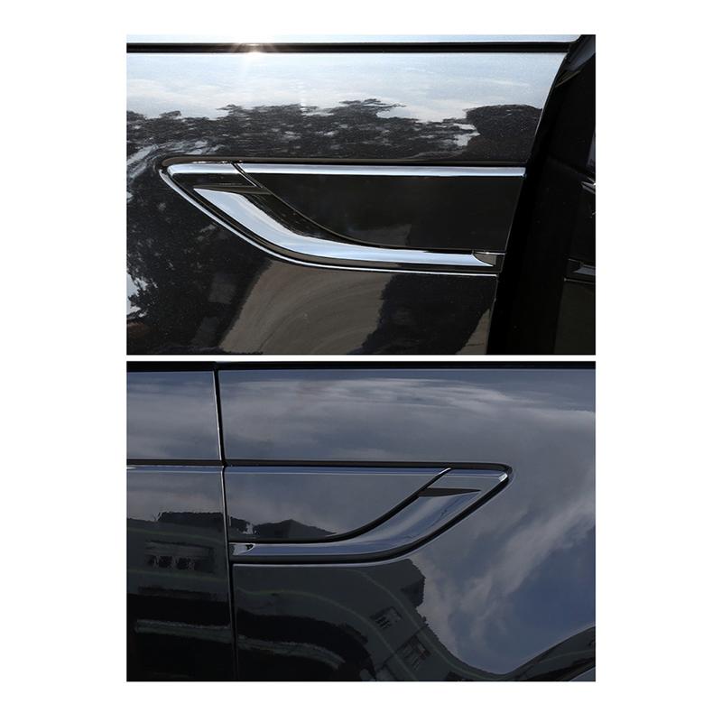 1Pair Car Styling Fender Side Air Vent Outlet Cover Trim Decorative Accessories For Land Rover Discovery 5 LR5 2017- Glossy