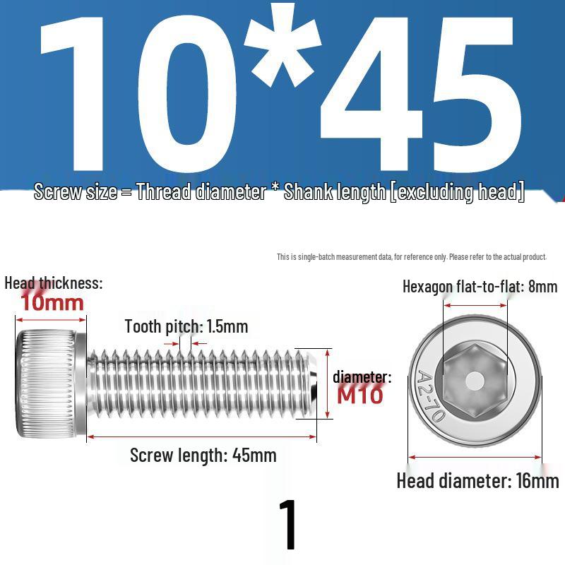 304 Stainless Steel Hex Socket Cap Screw with Extended Thread