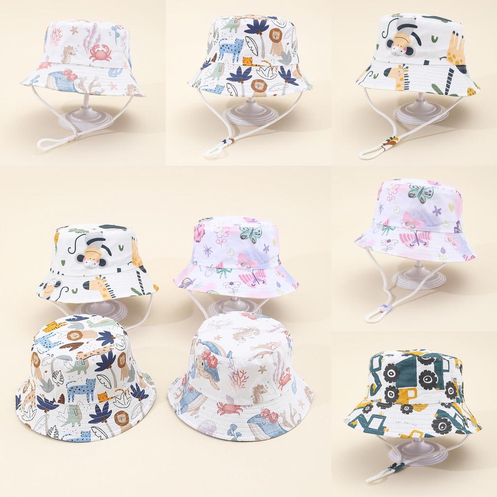 Butterfly Kids Sun Hat With Breathable Cotton Material For Outdoor Play And Sunshade