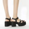 2024 Winter 8cm Heels New Summer Holiday Trend The Bottom Of The Sponge Cake And The Sandals LHX