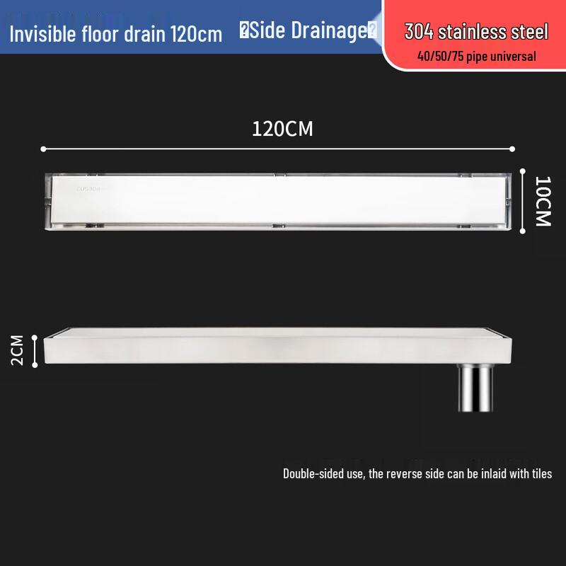 Xuanyong 304 Stainless Steel Concealed Linear Floor Drain