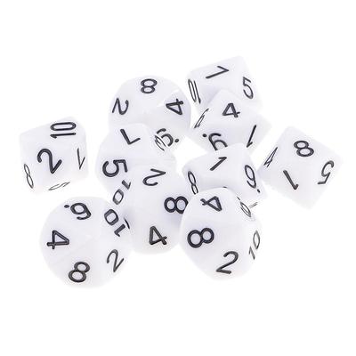 10pcs 10 Sided Dice D10 Polyhedral Dice for Games