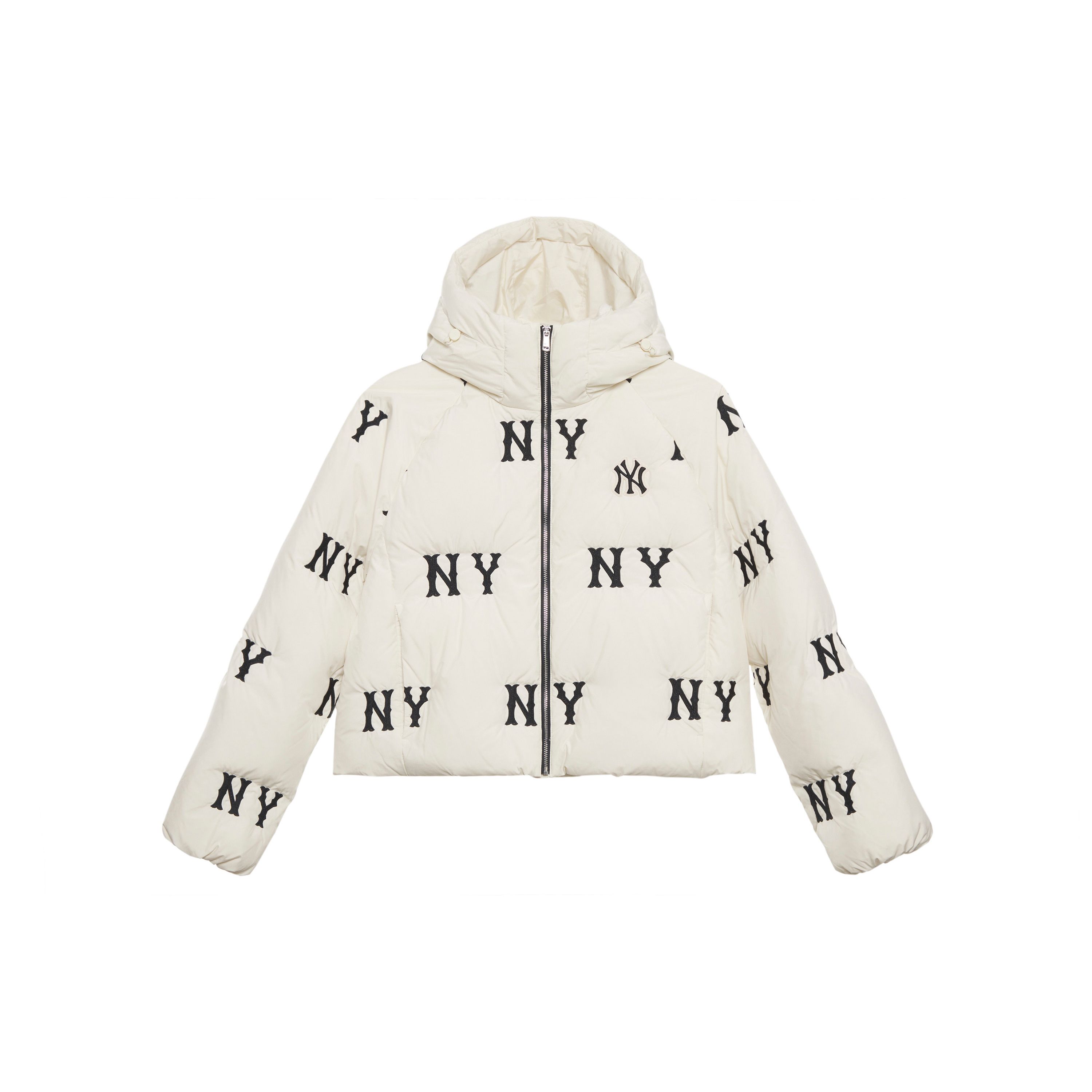 MLB New York Yankees FW24 Allover-Print Locker geschnitten Brotjacke Bequem Warm Leicht Vielseitig Langarm Mit Kapuze Daunenjacke 3FDJG1046-50CRD M white