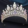 Baroque Luxury Queen Crystal AB Tiaras Crown For Bridal Women Girls Wedding Diadem Princess Party Hair Dress Jewelry