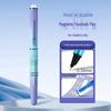 Refillable Ergonomic Fountain Pen for Students - Transparent Colored Plastic Design